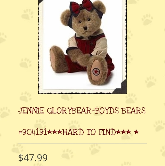 NWT Boyd's Bear Retired Jennie Glorybear ❤️ Best Dressed Series - Picture 14 of 15